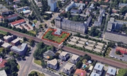 Entwicklungsgrundstück in Citylage, Dresden Strehlen - Luftbild Ansicht Süd - Markierung