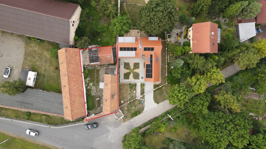 Bild von oben mit Markierung